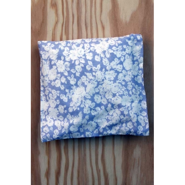 Bouillottes sèches en noyaux de cerises - tissu fleuri bleu - Bébé