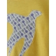 T-shirt personnalisé jaune hirondelle serrures violettes