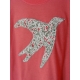 T-shirt personnalisé rose hirondelle Coquelicot