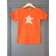 T-shirt personnalisé orange mc étoile Chouettes beiges