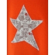 T-shirt personnalisé orange mc étoile Chouettes beiges